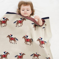 Couverture bébé motif cavalier - Trendy Boutic